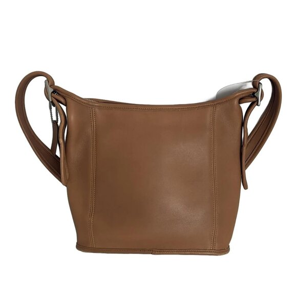 Auth COACH - 9816 Light Brown Leather Shoulder Bag - Picture 1 of 9